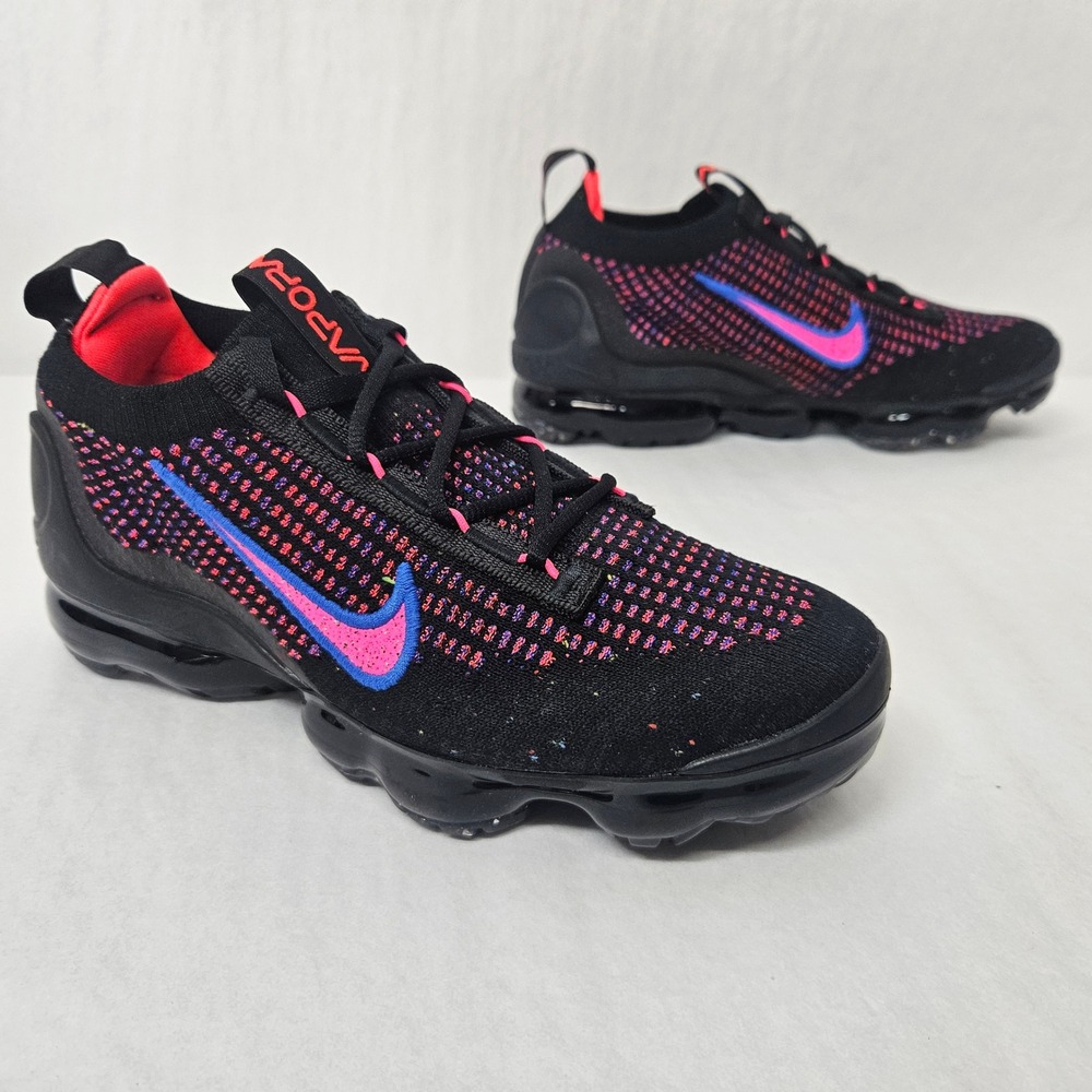 Nike Air VaporMax 2021 FK Running Shoe DX2355-001 Black Pink Blue Women Size 7.5